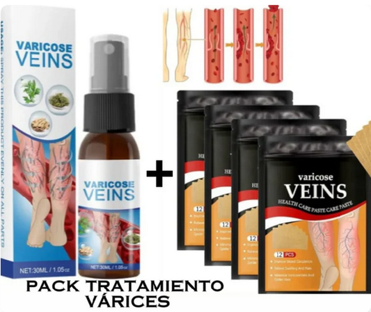 VEINSCORE SPRAY VARICES + 40 PARCHES VAR
